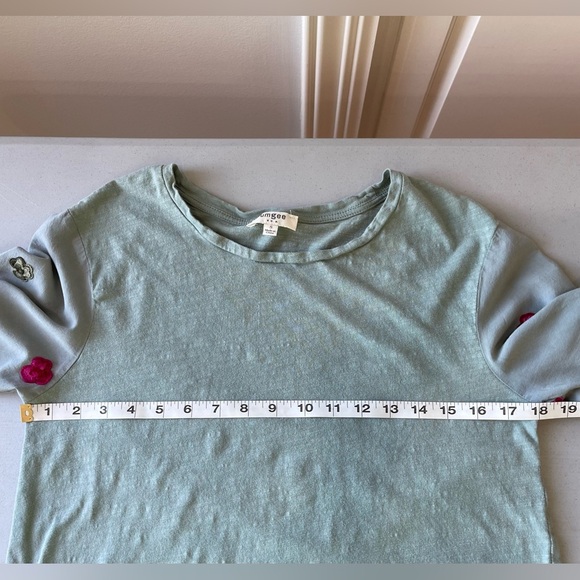 Umgee USA size small long sleeve embroidered blouse casual business work - Picture 11 of 12